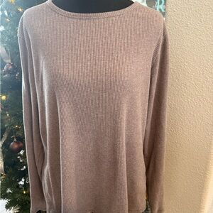 Old Navy Taupe Ribbed Top